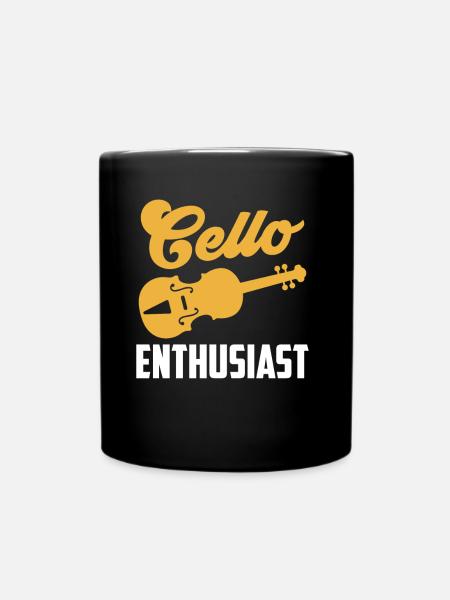 Cello lover cello cellist musician - Full Colour Mug - black