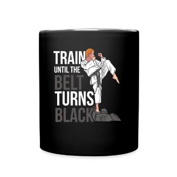 Train until the belt turns black MMA Gur - Full Colour Mug - black - Front