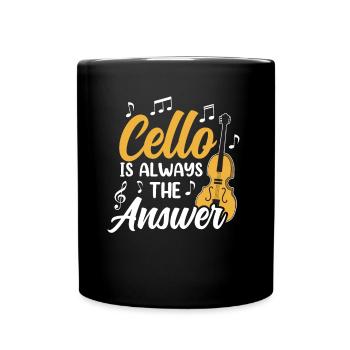 Le violoncelle est toujours la réponse violoncelliste violoncelle - Mug uni - noir - Devant