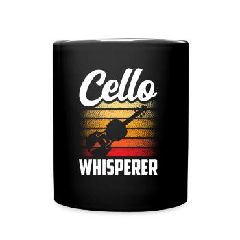 Cello Flüsterer Cellos Musiker Cellist - Tasse einfarbig - Schwarz - Vorne