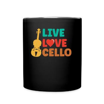 Life Dear Cello Musician Cellos Cellist - Full Colour Mug - black - Front