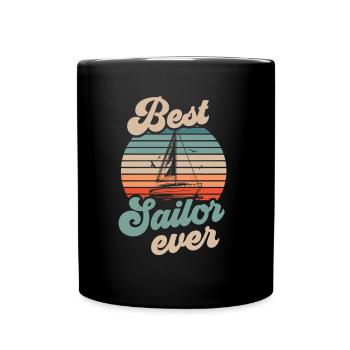 Best Sailor Ever Sailing Sailboat - Full Colour Mug - black - Front