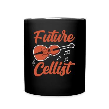 Zukünftiger Cellist Cello Cellos Musiker - Tasse einfarbig - Schwarz - Vorne