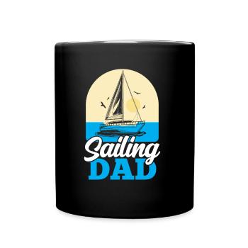 Père voilier Capitaine Marins Voilier - Mug uni - noir - Devant