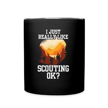 I like scouting just very much clan scouts - Full Colour Mug - black - Front