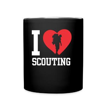 Ik hou van Scouts Scouting Clan Camp - Mok uni - zwart - Voor