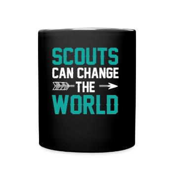Scouts can change the world Sayings clan - Full Colour Mug - black - Front