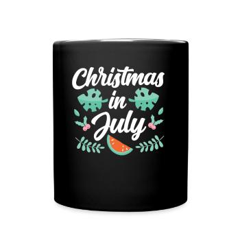 Weihnachten im juli Noël en juillet Humour Père Noël - Mug uni - noir - Devant