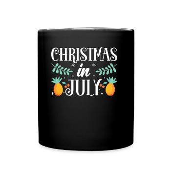 Weihnachten im Juli Noël en juillet Père Noël Humour - Mug uni - noir - Devant