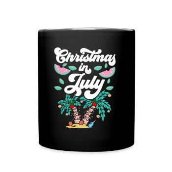 Weihnachten im juli Noël en juillet Humour Père Noël - Mug uni - noir - Devant