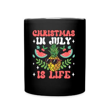Noël en juillet est la vie Noël en juillet - Mug uni - noir - Devant