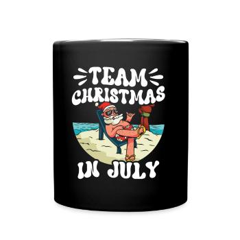 L’équipe Weihnachten Im Juli Noël en juillet Père Noël - Mug uni - noir - Devant