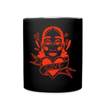 Love Portrait Black - Full Colour Mug - black - Front