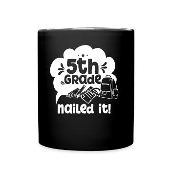 5 Class Completed School Fifth Grader Fifth - Full Colour Mug - black - Front
