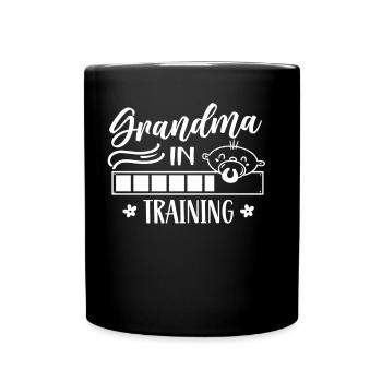 Grandma in training Grandparents First Time Sweet - Full Colour Mug - black - Front