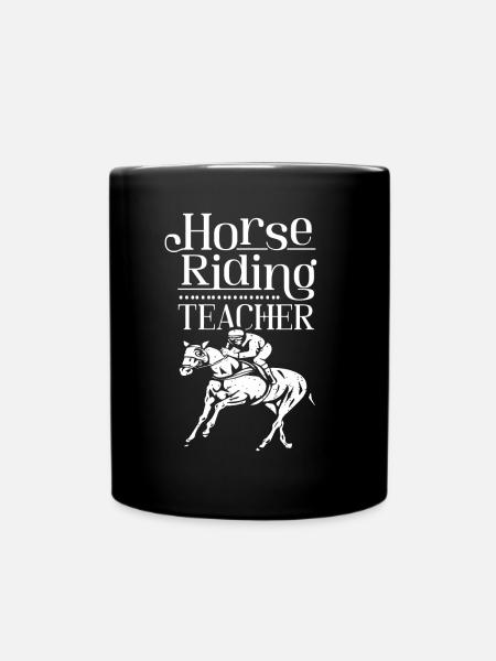 Reitlehrer Reitunterricht Reiten Pferd Reiter - Tasse einfarbig - Schwarz