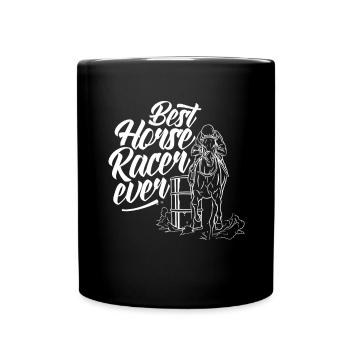 Bester Pferderennen Reiter Aller Zeiten Pferd - Tasse einfarbig - Schwarz - Vorne