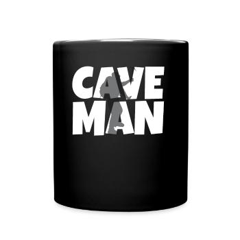 Höhlenmensch Cave Man Höhle Caving Höhlenwandern - Full Colour Mug - black - Front