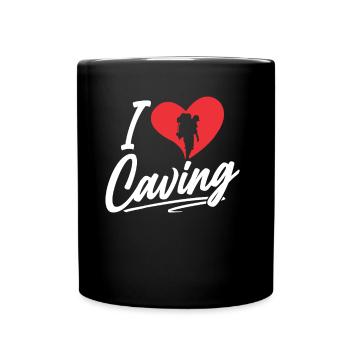 I love caving caving caving - Full Colour Mug - black - Front