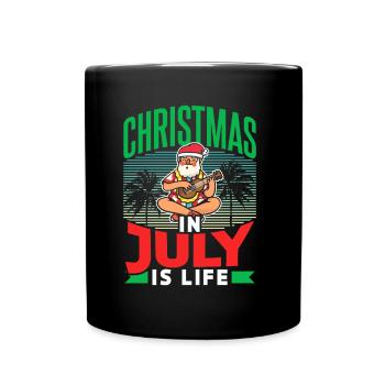 Weihnachten im Juli Ist Leben Noël en juillet - Mug uni - noir - Devant
