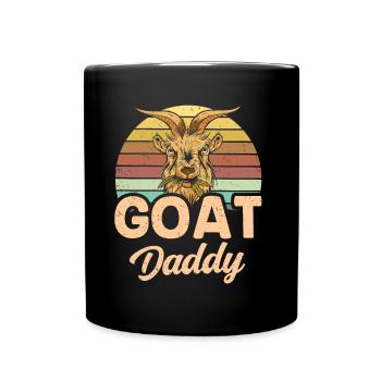 Goats Papa Domestic Goat Lover Goat Animal - Full Colour Mug - black - Front