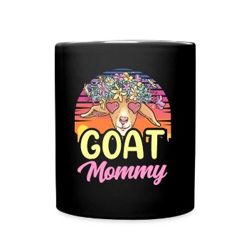 Chèvres Maman Fille Chèvre domestique Chèvre Animal - Mug uni - noir - Devant