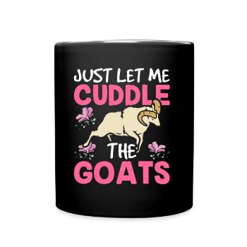 Permettez-moi juste de caresser l’animal de la chèvre - Mug uni - noir - Devant