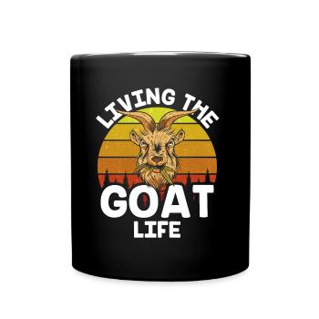Goats Life Domestic Goat Lovers Goat Animal - Full Colour Mug - black - Front