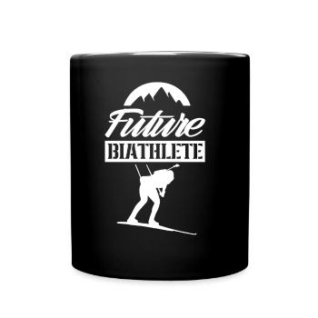 Zukünftiger Biathlet Biathletin Sport Biathlon - Tasse einfarbig - Schwarz - Vorne
