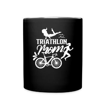 Triathlon Mama Triathlete Triathlete Triathlons - Full Colour Mug - black - Front
