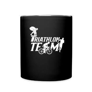 Triathlon Team Triathlet Triathletin Triathlons - Tasse einfarbig - Schwarz - Vorne