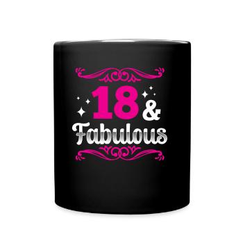18 et fabuleux dix-huit ans - Mug uni - noir - Devant