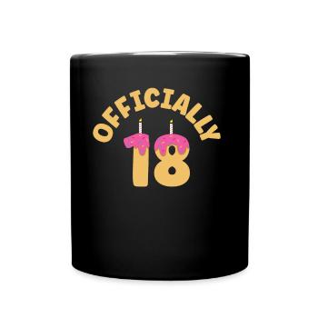 Anniversaire officiel de 18e anniversaire enfant dix-huit ans - Mug uni - noir - Devant