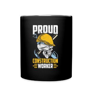 Fier travailleur de la construction Travail d’équipe de chantier Construction - Mug uni - noir - Devant