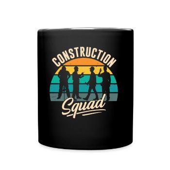 Équipe de construction Chantier Équipe Travailleurs de la construction Travail d’équipe - Mug uni - noir - Devant