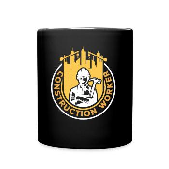 Ouvriers de la construction Équipe de construction Travail d’équipe Chantier - Mug uni - noir - Devant