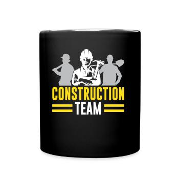 Équipe de construction Travail d’équipe Travail d’équipe Travailleurs de la construction - Mug uni - noir - Devant