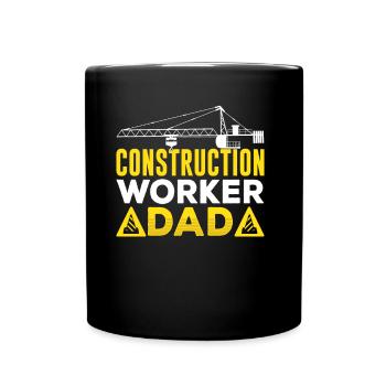 Bauarbeiter Vater Teamwork Team Baustelle Bau - Tasse einfarbig - Schwarz - Vorne