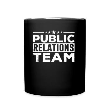 Team Public Relations PR Öffentlichkeitsarbeit - Full Colour Mug - black - Front