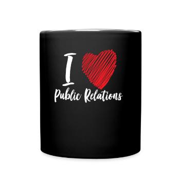 Ich Liebe Public Relations Beruf PR Job - Tasse einfarbig - Schwarz - Vorne