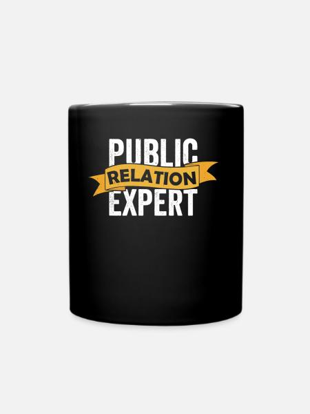 Public Relation Experte Beruf Public Relations PR - Tasse einfarbig - Schwarz