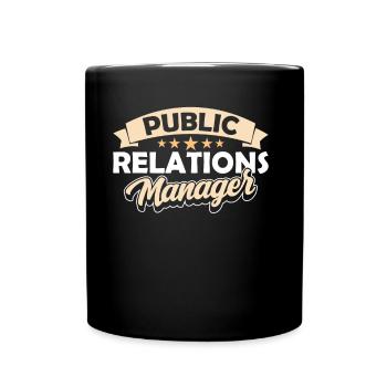 Public Relations Manager Job PR Profession - Full Colour Mug - black - Front