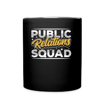 Public Relations Team Öffentlichkeitsarbeit PR - Full Colour Mug - black - Front