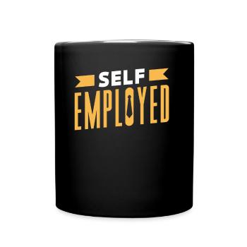 Self-employed Freelancer Freelancer - Full Colour Mug - black - Front