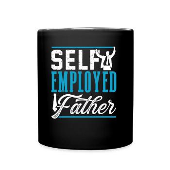 Self-employed father Self-employed Freelancer - Full Colour Mug - black - Front