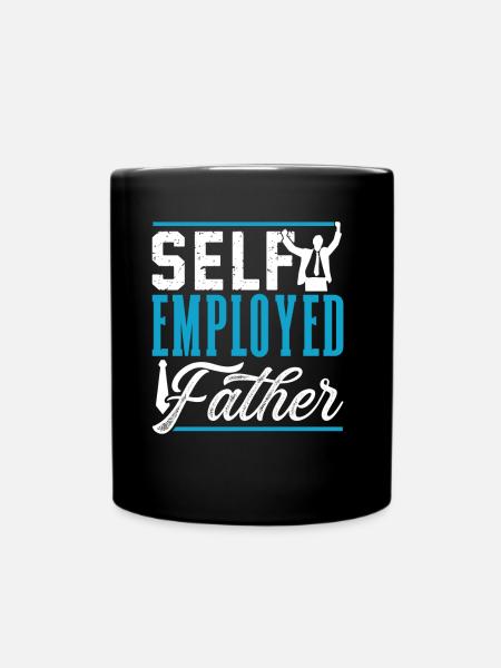 Selbständiger Vater Selbstständig Freelancer - Tasse einfarbig - Schwarz