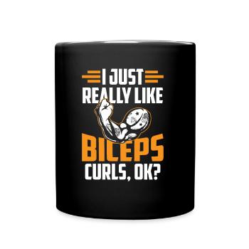 J’aime vraiment les muscles des biceps - Mug uni - noir - Devant