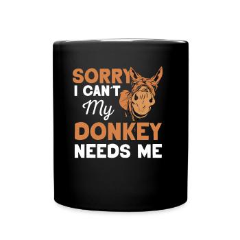Mon âne peut-il pas avoir besoin de moi ferme animale - Mug uni - noir - Devant