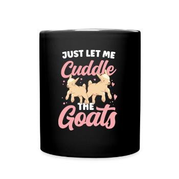 Let me just pet the goats Animal goat - Full Colour Mug - black - Front