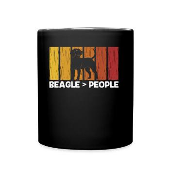 Beagle > People Beagles Puppy Dog Lovers - Mug uni - noir - Devant
